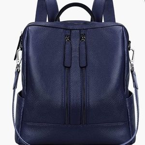 Genuine Leather Backpack Shoulder Bag Purse